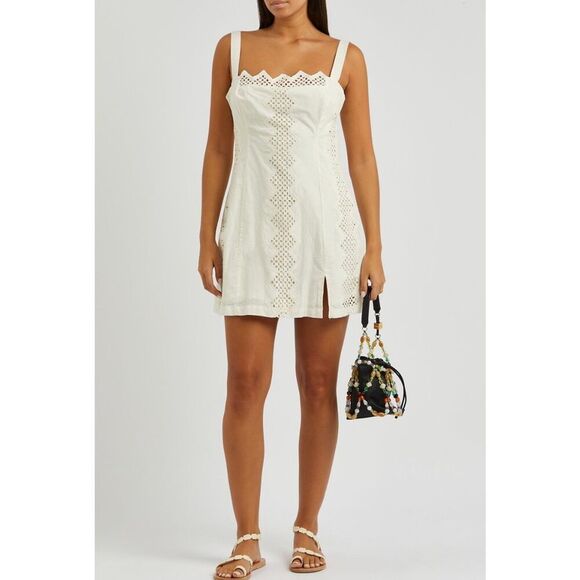 ✨FREE PEOPLE Vanda Cotton Mini Sz Medium Dress✨ - Picture 1 of 13